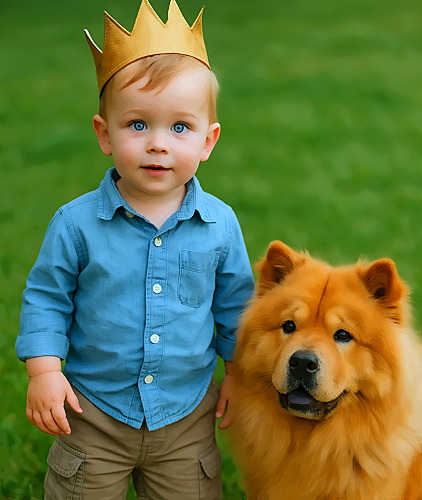 King Vance with Dog